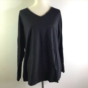 New Belle Kim Gravel Essential Long Sleeved Top Sparkle | Size L